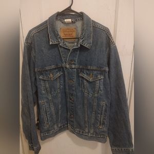 Levi Strauss Denim Blue Trucker Jean Jacket, Men's Medium